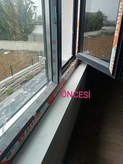 İnşaat sonrası cam temizliği- (öncesi)